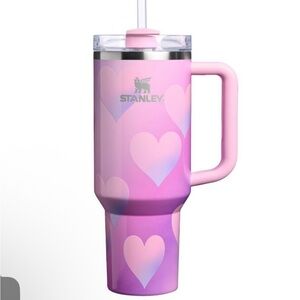 Stanley Pink Heart Design Tumbler